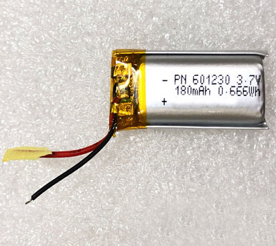 RCToy357.com - 3.7V 180mAh 601230 Battery without plug Polymer lithium battery