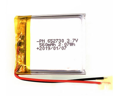 RCToy357.com - 3.7V 560mAh 652730 Battery without plug Polymer lithium battery