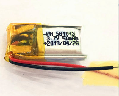 RCToy357.com - 3.7V 50mAh 581013 Battery without plug Polymer lithium battery