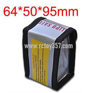 RCToy357.com - 64*50*95mm Battery explosion-proof bag lithium battery storage bag