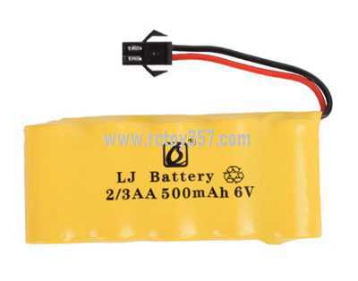 RCToy357.com - 2/3AA 6V 500mAh L-type battery pack [optional interface: SM-2P forward, JST-2P reverse]