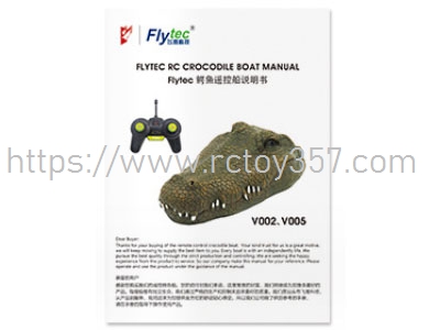 RCToy357.com - English instruction manual Flytec V002 Crocodile RC Boat Spare Parts