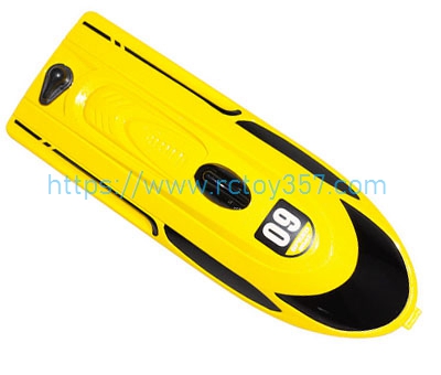 RCToy357.com - HJ812-B002 Upper cover component yellow HONGXUNJIE HJ812 RC speed boat Spare Parts