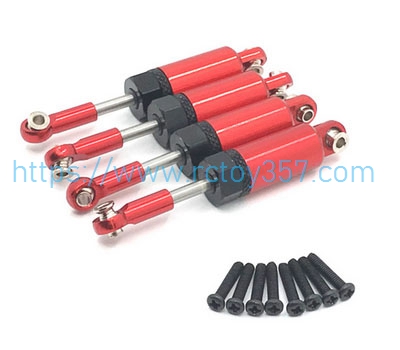 RCToy357.com - Metal upgraded hydraulic front and rear shock absorbers Red HS 18311 RC Car Spare Parts