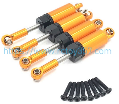 RCToy357.com - Metal upgraded hydraulic front and rear shock absorbers Orange HS 18311 RC Car Spare Parts