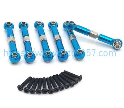 RCToy357.com - Upgrade metal adjustable front and rear pull rods Blue HS 18311 RC Car Spare Parts