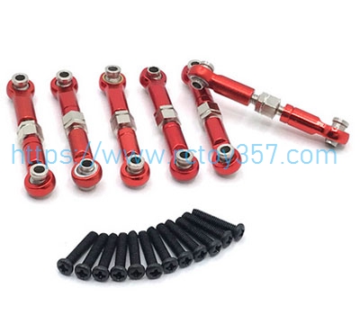 RCToy357.com - Upgrade metal adjustable front and rear pull rods Red HS 18311 RC Car Spare Parts