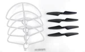 RCToy357.com - Hubsan X4 FPV Brushless H501S RC Quadcopter toy Parts Main blades + protection frame [Black+ White]