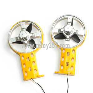 RCToy357.com - LH-1103 helicopter toy Parts Side motor + Side blade + Side wing (Yellow)