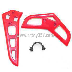 RCToy357.com - MJX RC Helicopter T41 T41C toy Parts tail decorative set(Red)