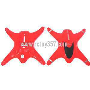 RCToy357.com - MJX X400-V2 RC QuadCopter toy Parts Upper Head set+Low(red)