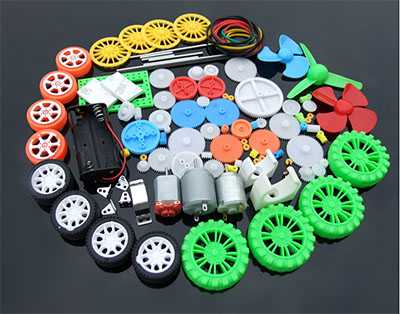 RCToy357.com - Luxury Edition Toy Motor Gear Pack 112 Plastic Gear Axle Motor Tire Combination Pack Model Accessories