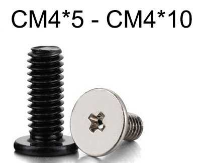 RCToy357.com - CM Cross Flat Head Screw CM4*5 - CM4*10