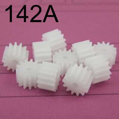 RCToy357.com - Spindle gear 142A 0.5 module toy gear plastic motor gear hole inner diameter 1.95MM model parts (4pcs)