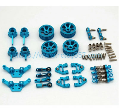 RCToy357.com - Upgraded Full Metal Parts Set Blue/Red/Gold WLtoys 284161 RC Car Spare Parts