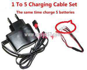 RCToy357.com - WLtoys WL V930 Helicopter toy Parts 1 to 5 wall charger and charging plug lines