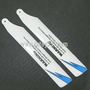 RCToy357.com - WLtoys WL V988 Helicopter toy Parts main rotor blade(White + blue)