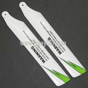 RCToy357.com - WLtoys WL V988 Helicopter toy Parts main rotor blade(White + green)