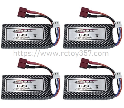 RCToy357.com - 7.4V 1600mah Battery 4pcs XinLeHong 9125 RC Car Spare Parts